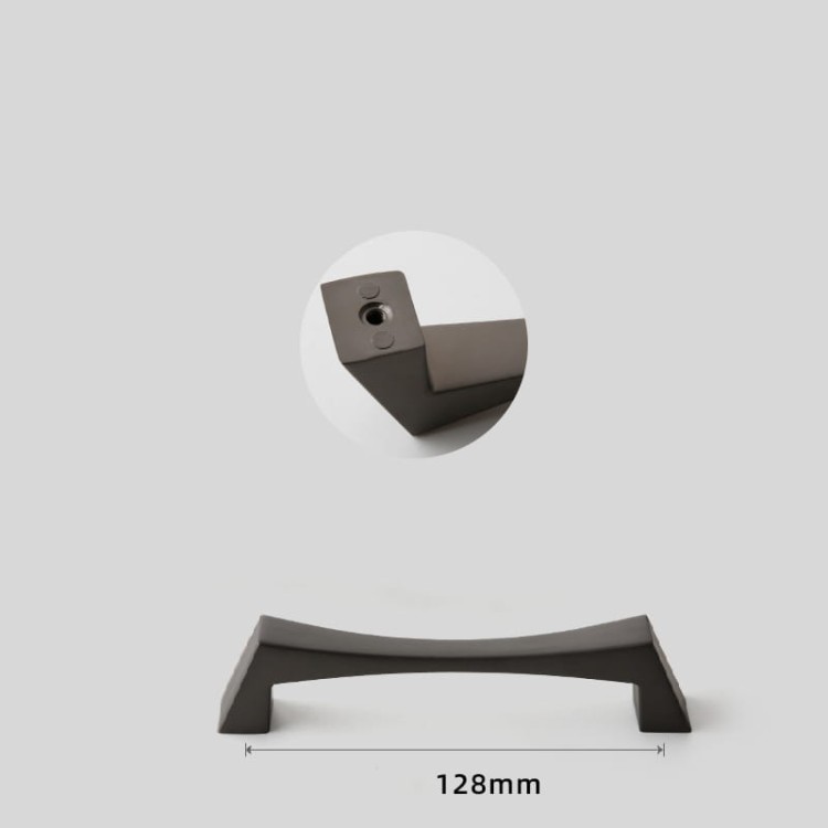 Uchwyt meblowy Peral – nowoczesny, elegancki uchwyt w kolorach: złoty szczotkowany, złoty, czarny, szary perłowy i nikiel szczotkowany, w rozmiarach 128–320 mm, idealny do mebli kuchennych, łazienkowych, szafek i szuflad.