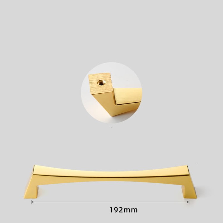 Uchwyt meblowy Peral – nowoczesny, elegancki uchwyt w kolorach: złoty szczotkowany, złoty, czarny, szary perłowy i nikiel szczotkowany, w rozmiarach 128–320 mm, idealny do mebli kuchennych, łazienkowych, szafek i szuflad.