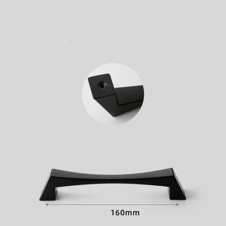 Uchwyt meblowy Peral – nowoczesny, elegancki uchwyt w kolorach: złoty szczotkowany, złoty, czarny, szary perłowy i nikiel szczotkowany, w rozmiarach 128–320 mm, idealny do mebli kuchennych, łazienkowych, szafek i szuflad.