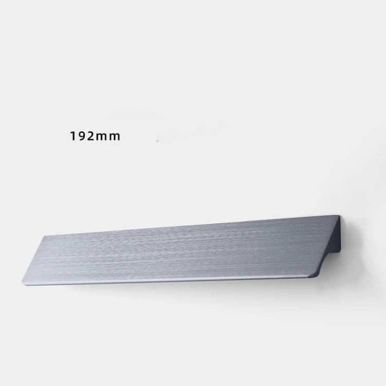 Elegancki uchwyt do mebli Largo w kolorze szarego szczotkowanego, rozstaw 192 mm do komód