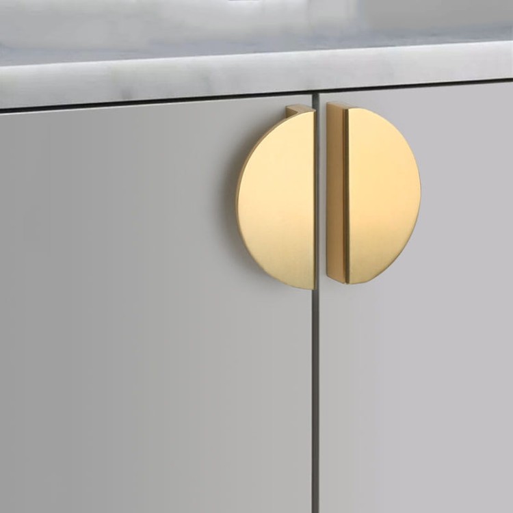 Uchwyt meblowy Gozo półokrągły dekoracyjny złoty / szampański / czarny 78 mm/ 95 mm – sklep euchwyty.pl