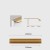 Elegancki złoty kawowy uchwyt krawędziowy Antonio – rysunek wymiarowy do szafek 160 mm