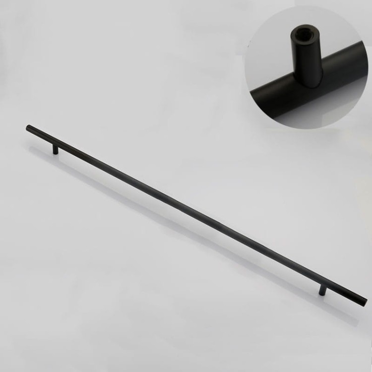 Bardzo długi czarny matowy uchwyt prętowy Uno T-Bar o długości 850 mm