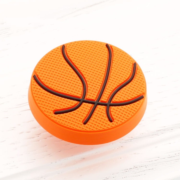 Pomarańczowa gałka meblowa Basketball w kształcie piłki do koszykówki do pokoju dziecka