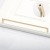 Möbelgriff Loma – schlichter Griff und runder Knopf in gebürstetem Gold, Größe 320 mm, für Schränke und Schubladen, erhältlich im Shop egriffe.at