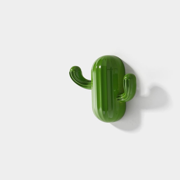 Zielony wieszak ścienny Cactus w kształcie kaktusa do nowoczesnych i soczystych aranżacji