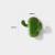 Zielony wieszak ścienny Cactus z naniesionymi wymiarami