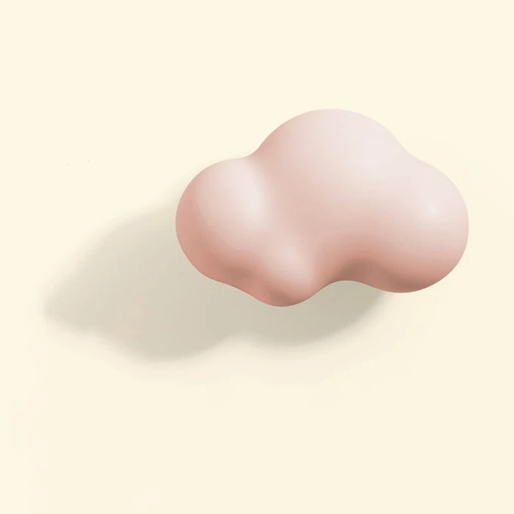 Dziecięca gałka meblowa Cloud w kształcie pastelowej różowej chmurki