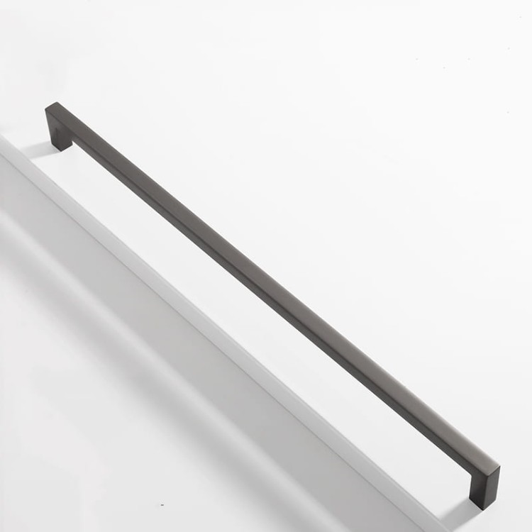 Długi uchwyt meblowy Tinaja szary perłowy, rozstaw 320 mm do pojemnych szuflad