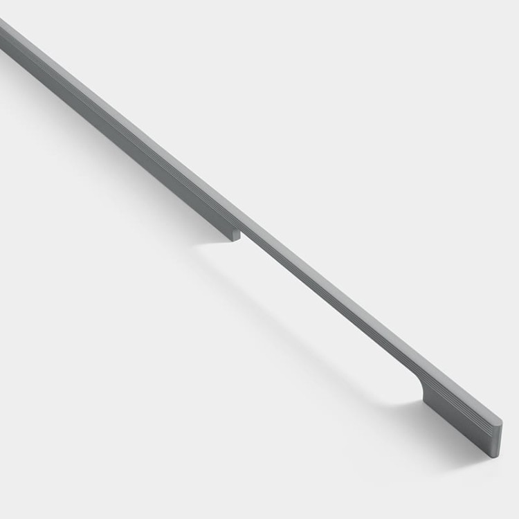 Najdłuższy szary uchwyt meblowy Pomo, długość 800 mm do wysokich drzwi meblowych