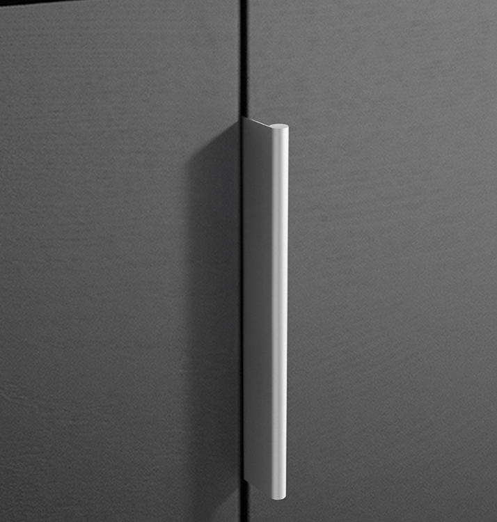 Uchwyt meblowy Bravo – krawędziowy L z aluminium odpornym na wilgoć. Kolory: złoty szczotkowany, czarny, srebrny, szary. Rozmiary: 96/128/160/192/224/800 mm. Do wnętrz nowoczesnych, minimalistycznych i industrialnych.