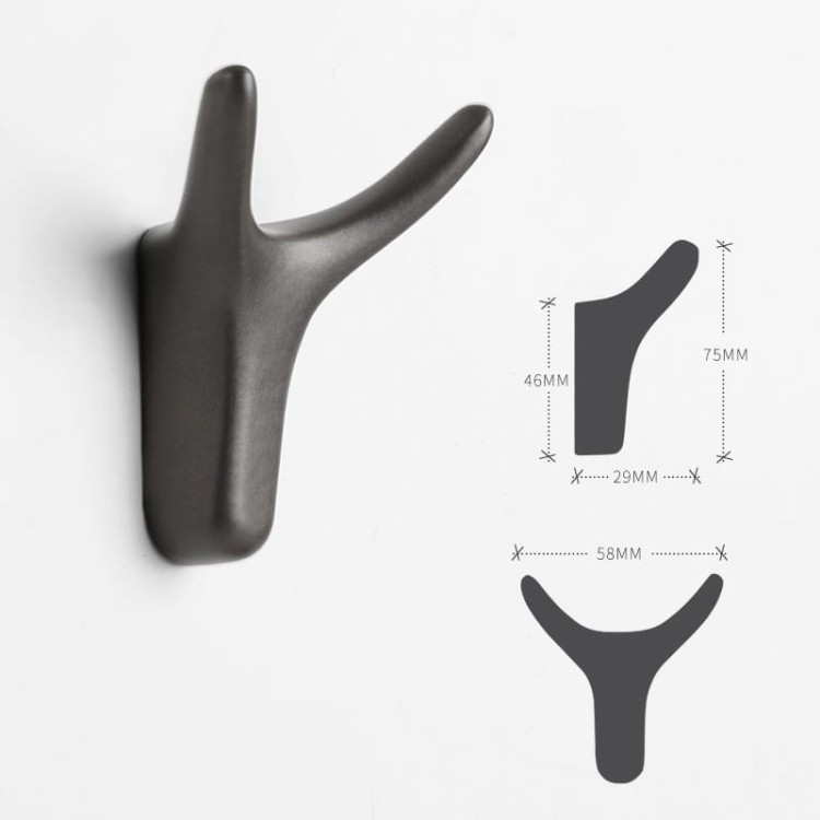 Wandhaken Tesia verbindet Funktionalität und Ästhetik – ideal für Flur, Bad, Küche, Garderobe und Büro. Farben: gebürstetes Braun, Dunkelbraun, Nickel, Perlgrau, Gold, gebürstetes Gold und Schwarz.