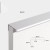 Srebrny krawędziowy uchwyt meblowy Bravo z aluminium, rozstaw 96 mm do małych szafek
