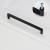 Nowoczesny czarny matowy uchwyt meblowy Vega, rozstaw 160 mm do szafek kuchennych